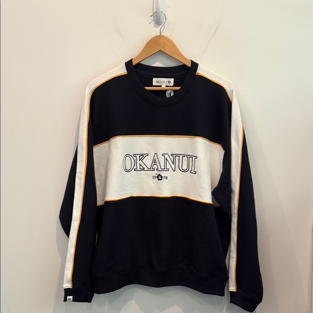 NEW Okanui Navy/White Logo Sweatshirt